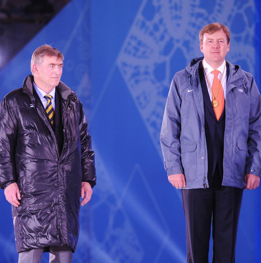 Jan en koning Willem-Alexander in Sochi 2014