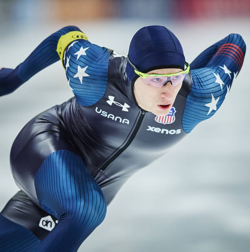 Jordan Stolz wint de 1000 meter in Polen