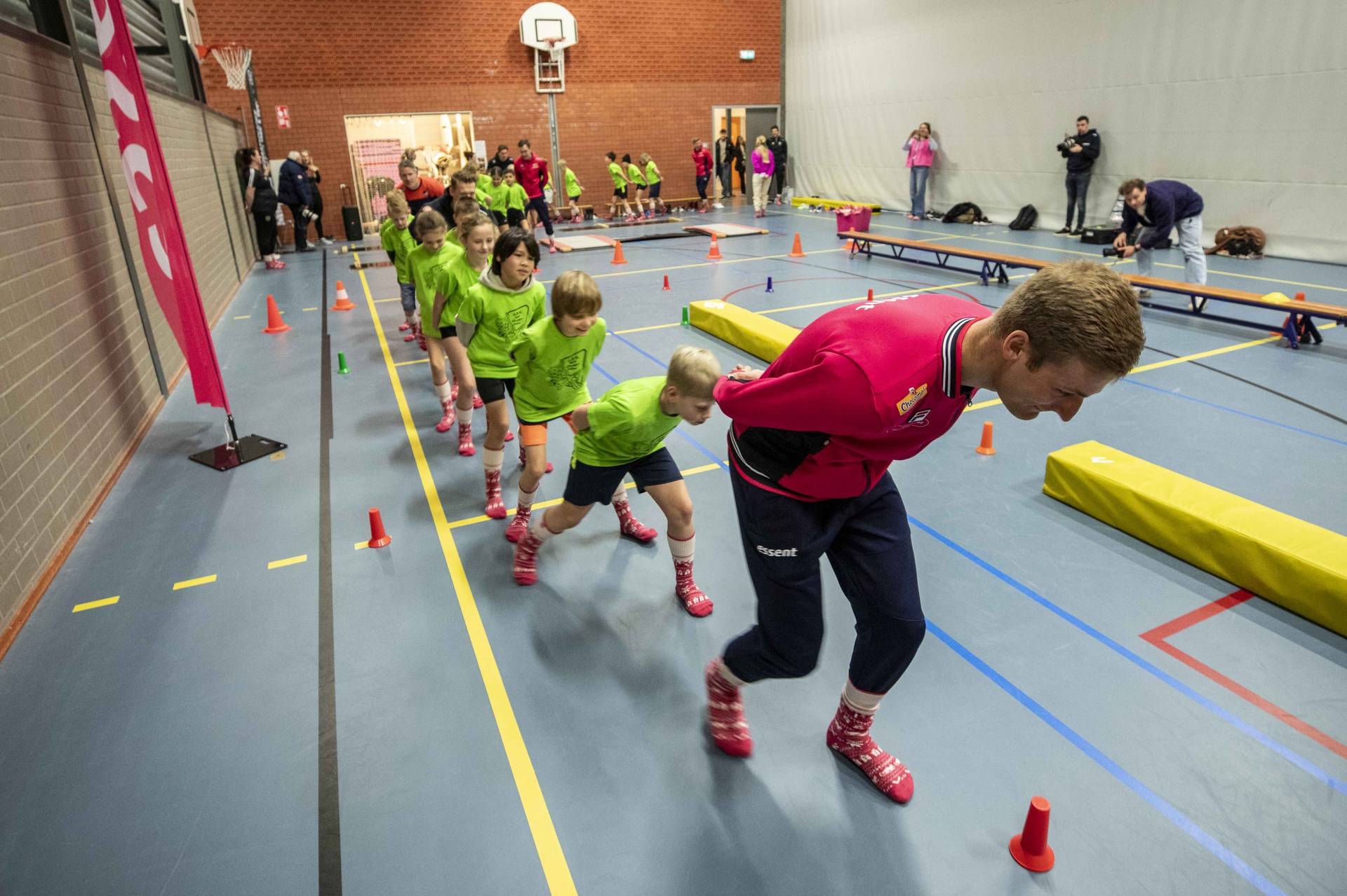 Schaatshelden op sokken