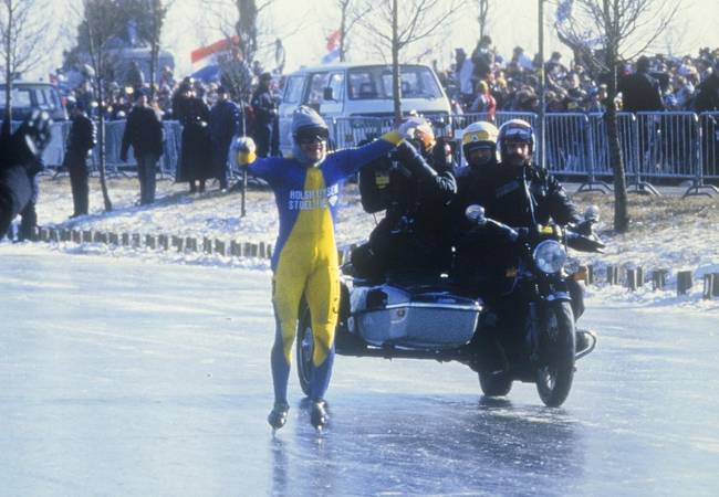 Evert van Benthem wint de tweede Elfstedentocht op een rij, in 1986