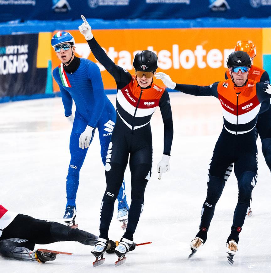 De finish van de EK 1500 meter mannen 2025