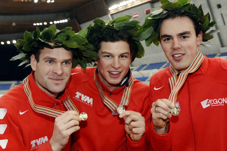 Erben Wennemars, Sven Kramer, Wouter Olde Heuvel, WK ploegenachtervolging 2008