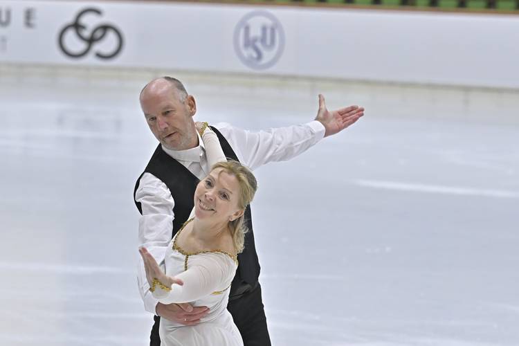 Kunstschaatspaar Klaas en Jsperina de Vries