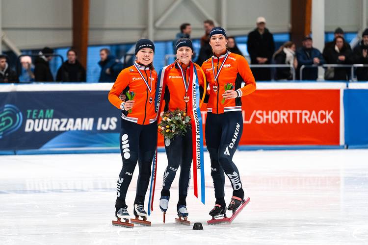 Podium NK 1500 m vrouwen