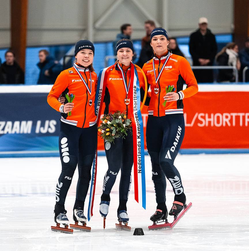 Podium NK 1500 m vrouwen