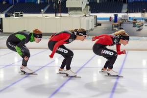 Ploegenachtervolging met Antoinette Rijpma de Jong, Robin Groot, Joy Beune