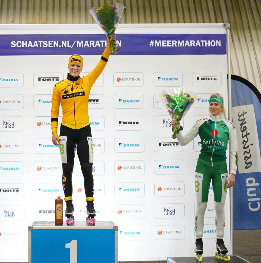 Brit Qualm op het podium in Eindhoven: het hoogtepunt.