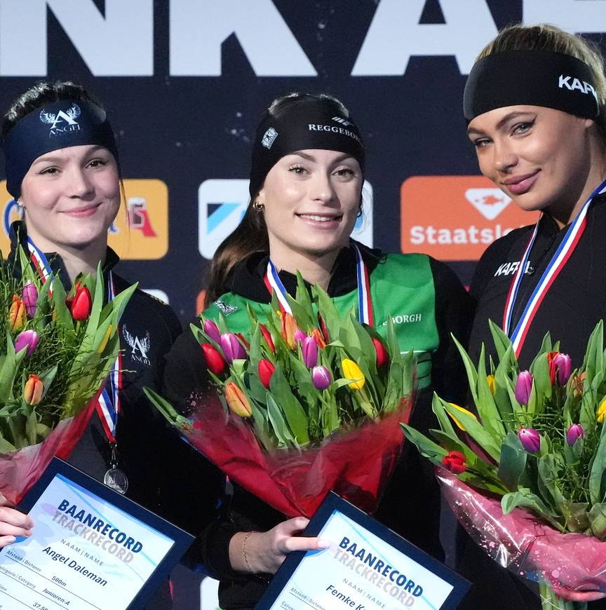 Podium NK Afstanden 500 meter