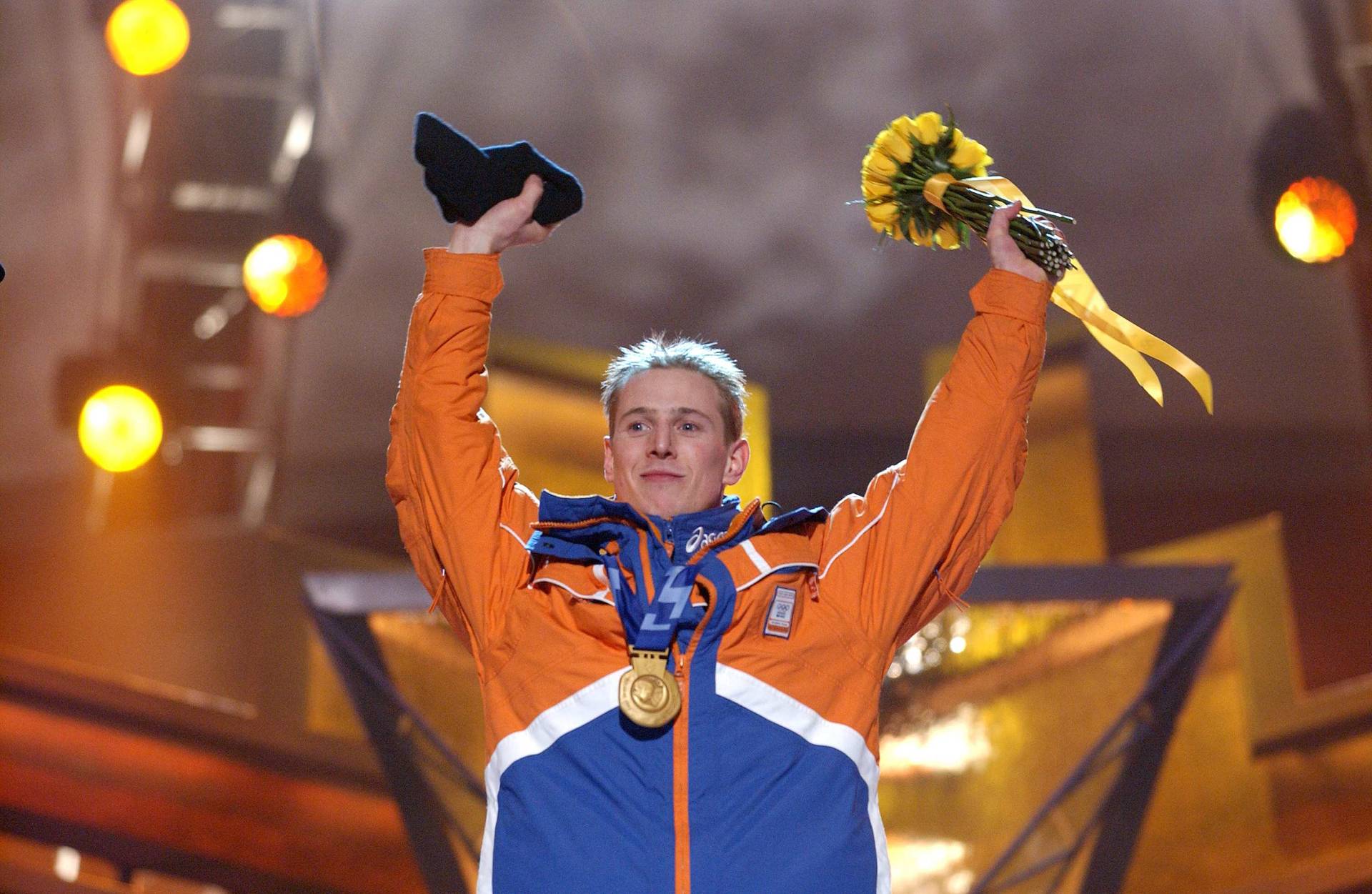 Jochem Uytdehaage met olympisch goud om de nek