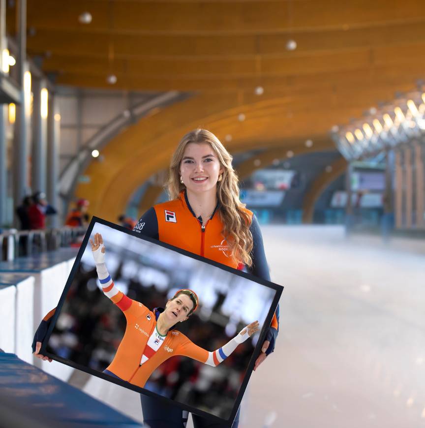 Lieke Huizink met in de lijst Ireen Wüst