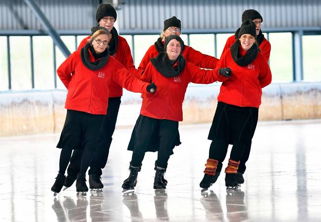 Team Alkmaar in 'de koets', NK Hoorn, onderdeel formatierijden