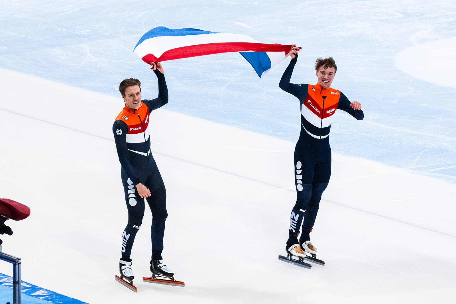 Vlagvertoon op EK 1500 m