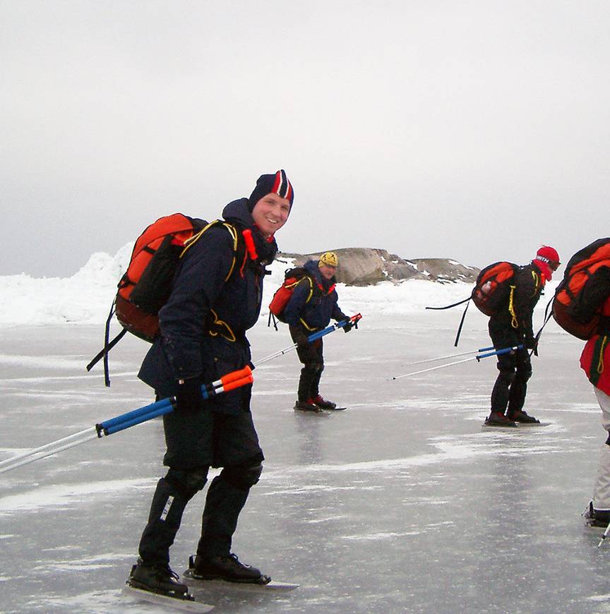 Open water schaatsen op Zweedse Kluunschaatsen