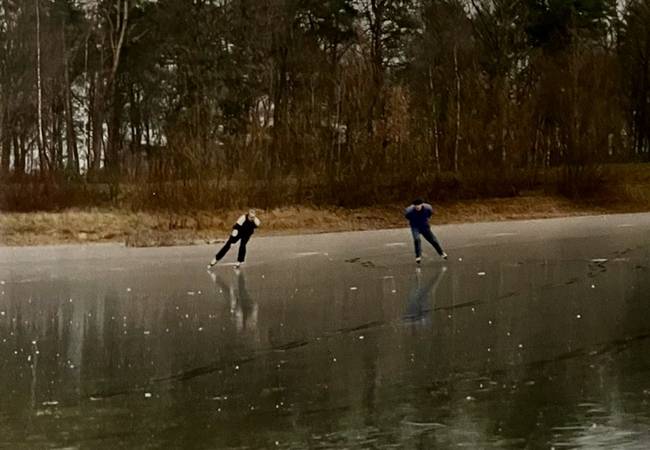 Han Raterink en Jelle Frans op natuurijs