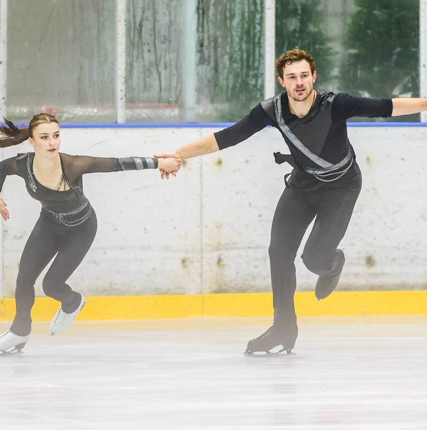 Daria Danilova en Michel Tsiba tijdens de Challenge Cup 2024