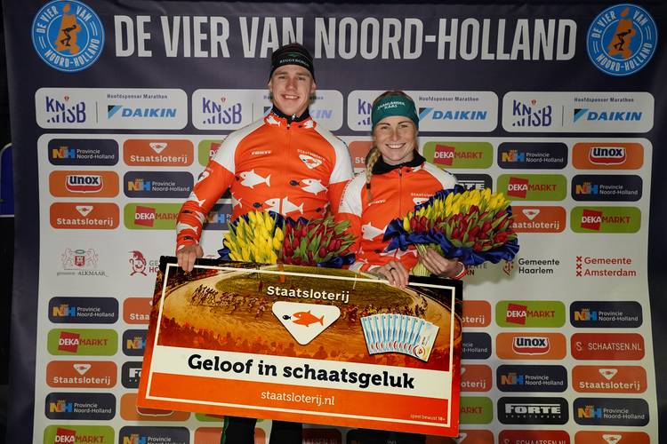 Bart Hoolwerf en Marijke Groenewoud, de winnaars van de Vier van Noord-Holland