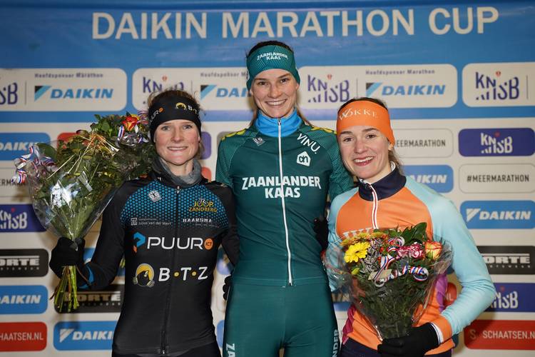 Bente Kerkhoff op het podium