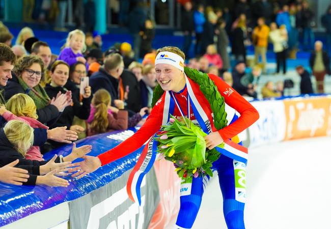 Een ereronde voor de nieuwe Nederlands kampioen