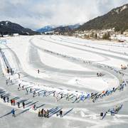 Weissensee van bovenaf