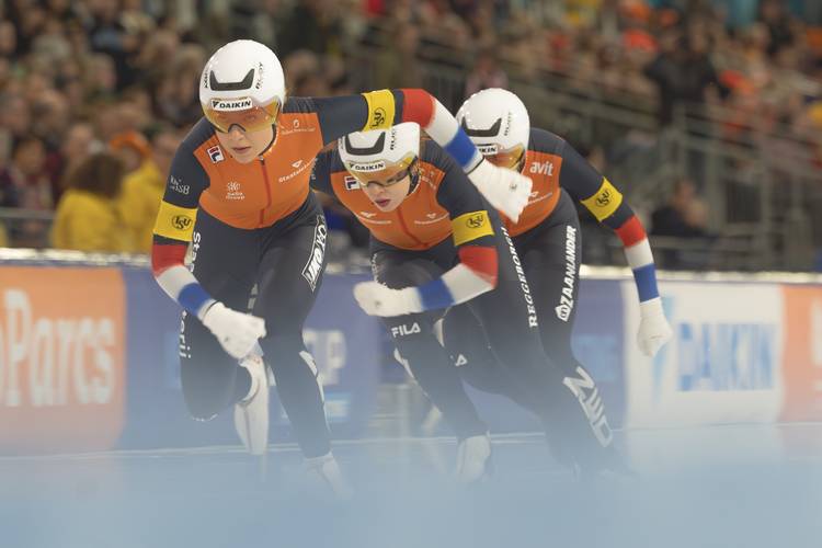 Team Pursuit Nederland, World Cup 6 Heerenveen, 1 maart 2025